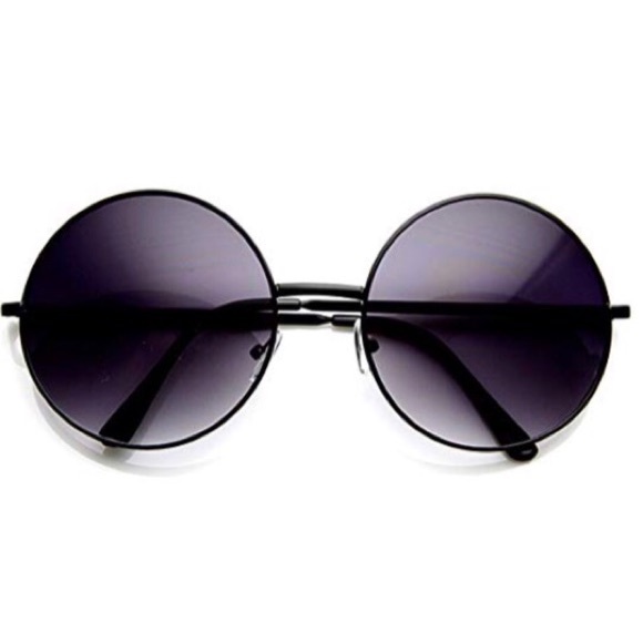 new ☻ Oversize Round Metal Sunnies ☻ Lavender Lens - Picture 4 of 8